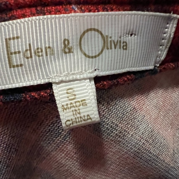 Eden & Olivia Red and Black Plaid Shirt - Picture 4 of 6